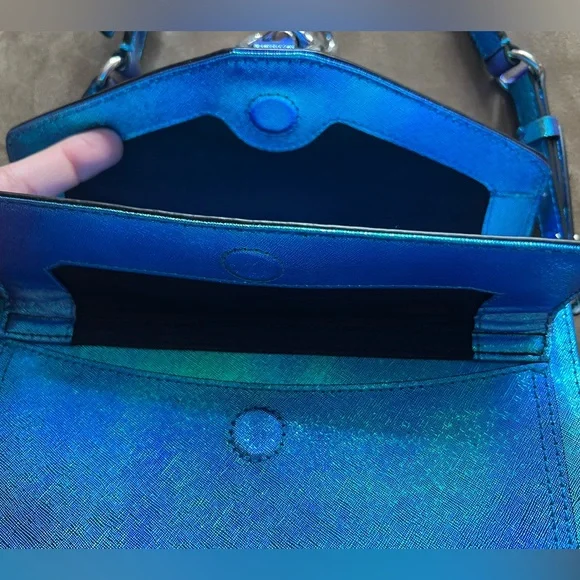 Rare NWOT Rebecca Minkoff Hudson Moto Iridescent Crossbody Shoulder Bag Purse - Picture 11 of 16
